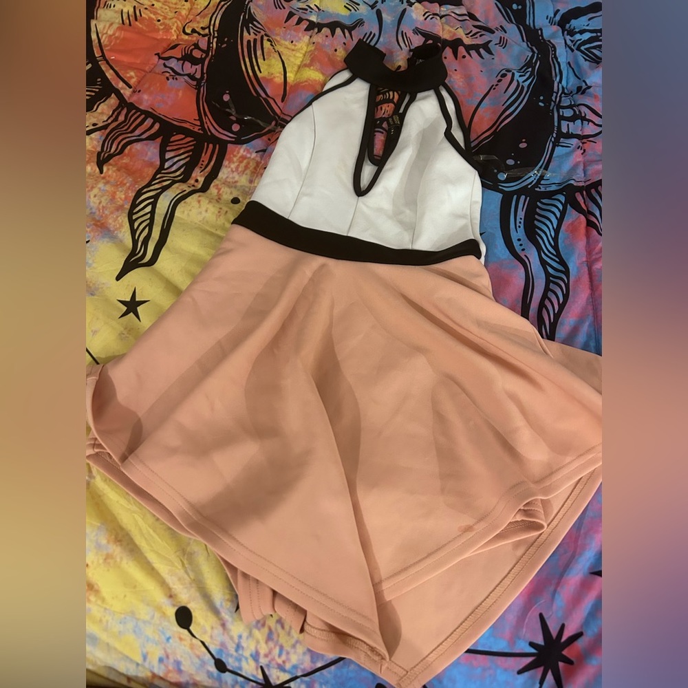 Romper with cover skirt